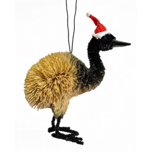 Bristlebrush - Emu with Santa Hat