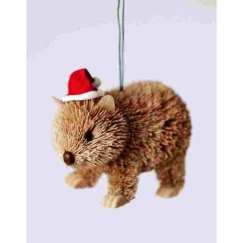 Bristlebrush - Wombat with Santa Hat