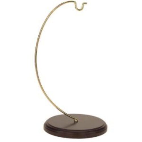 MR King of Jewels Bauble Stand, Timber base with Gold Metal Bauble Hanger.