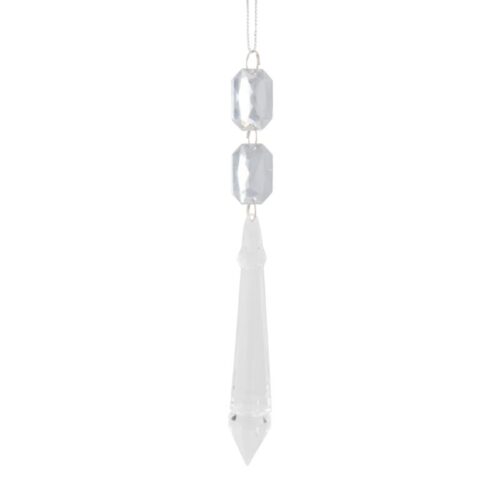 Slender Gem Hanging Ornament, clear