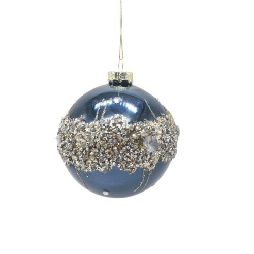 Bauble Blue with Crusted Gold Belt