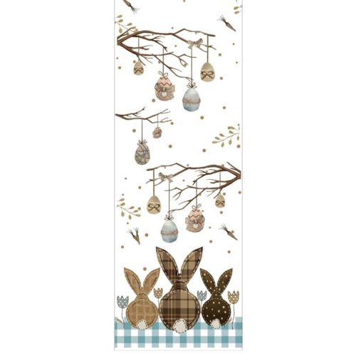 Easter Table Runner, Natural Bunnies