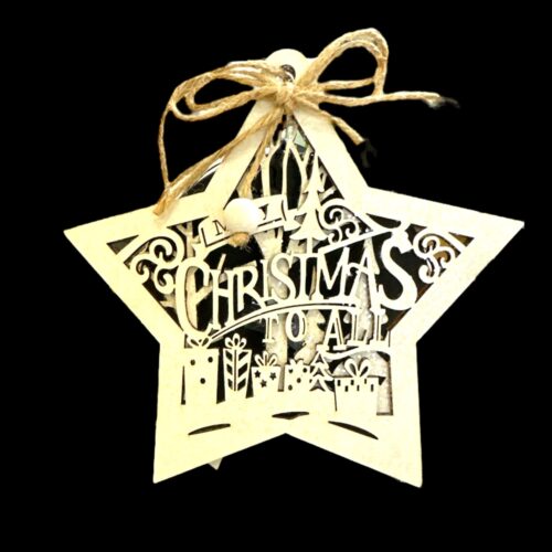 Wood Cutout Star Decorations, 2 Ast