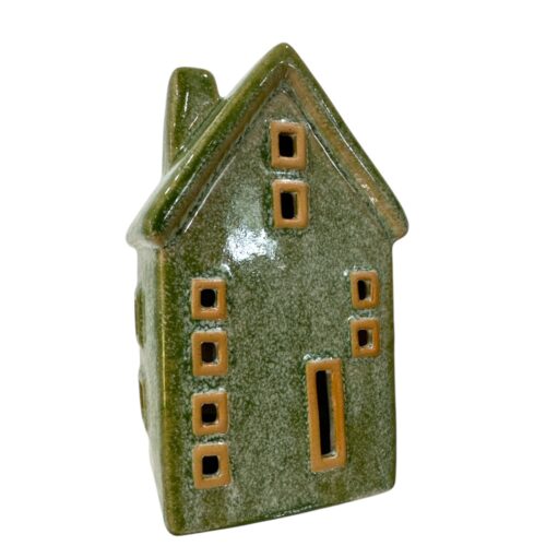 Ceramic House Mid Size, Green Glaze