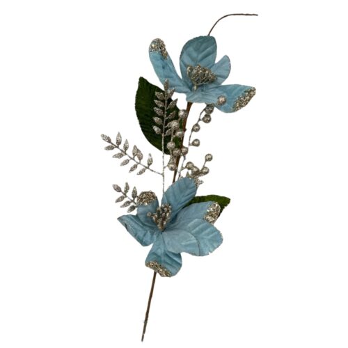 Powder Blue & Champagne Magnolia Stem