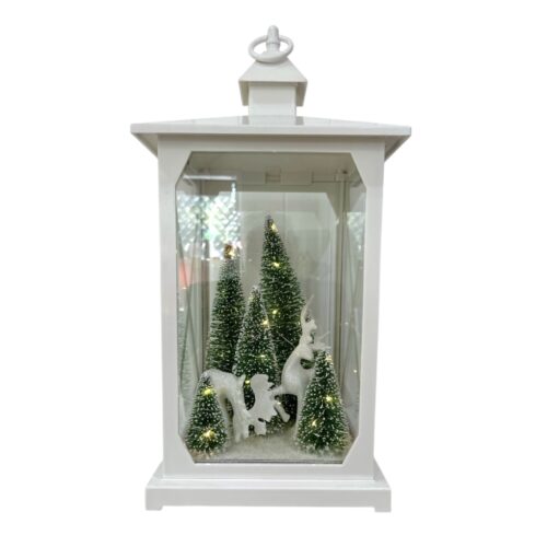 White Lantern with Green Trees and Moose, BO