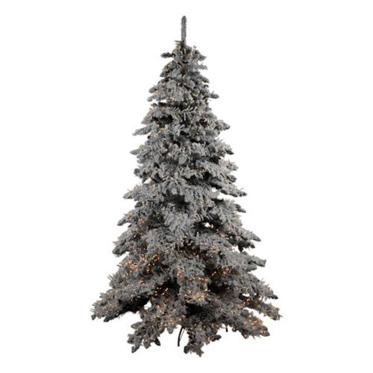 Snowy Pine Lit Tree