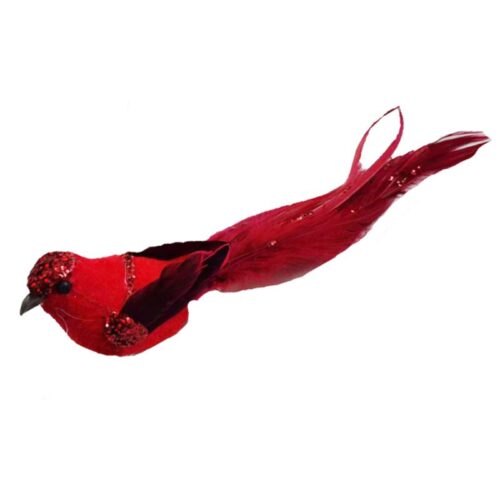 Bird Clip On - Red Sequin