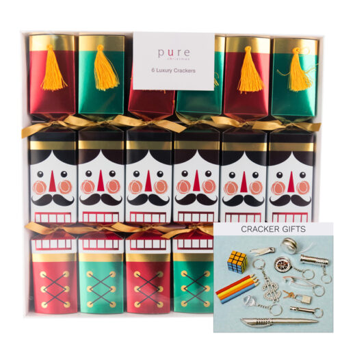 Bon Bons - 6 Green & Red Nutcracker - Luxury Cracker