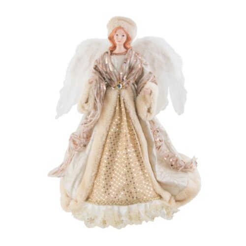 Angel Tree Topper Cream with White Wings