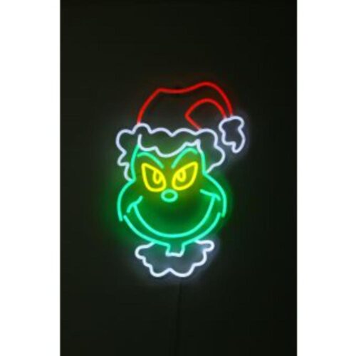 Dr Seuss Grinch Head Neon Sign