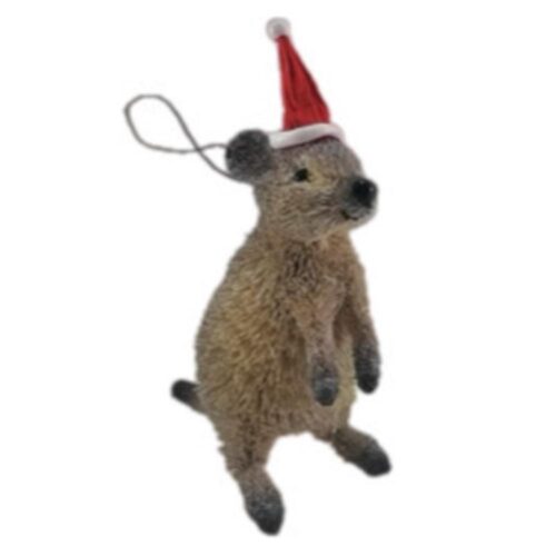 Bristlebrush - Quokka with Santa Hat