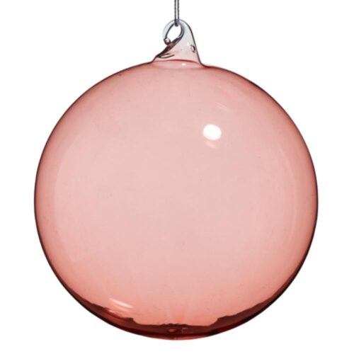 Holiday Tidings - Bauble Blown Glass Rose 12.7cm