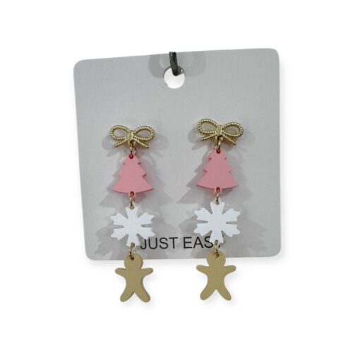 Earing- Christmas tree, Snowflake & Gingerbread Chain