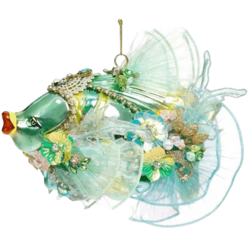 Mark Roberts - Jewel Fish Ornament - Green
