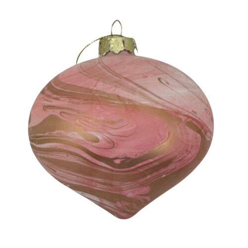 Bauble, Pink and Gold Marble Sultan, cm