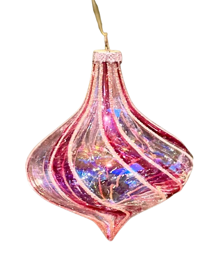 Bauble - Pink/Clear Swirl Sultan