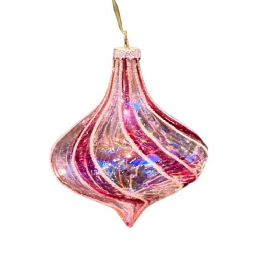 Bauble - Pink/Clear Swirl Sultan