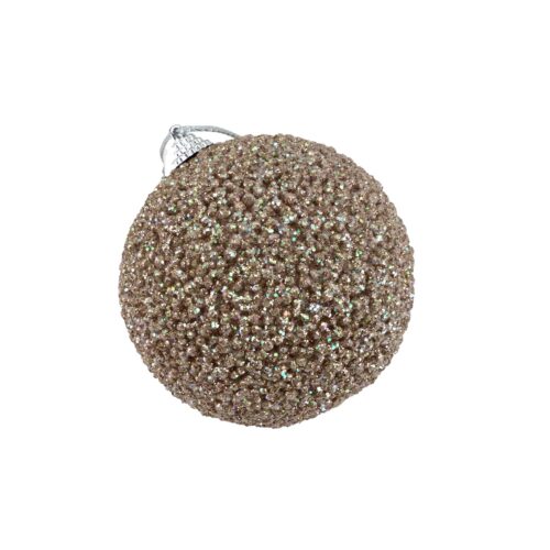 Bauble, Champagne Glitter, Foam - 10cm