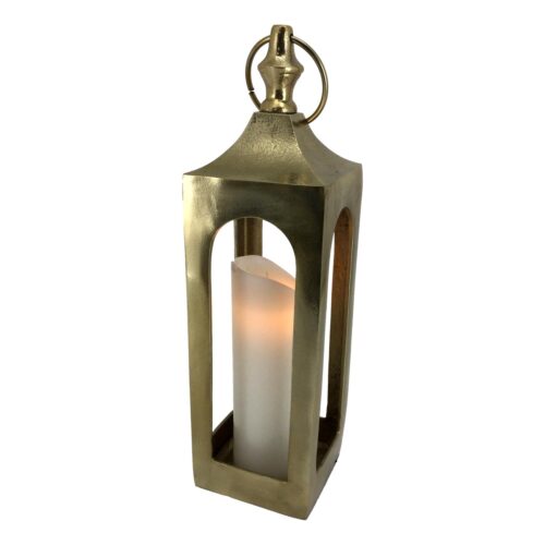 Metal Lantern, Gold - Small