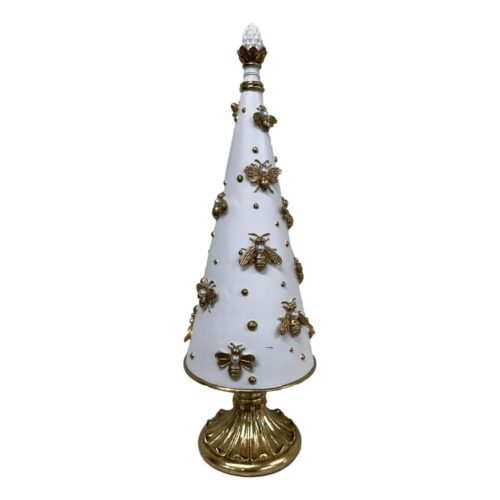 White Table top Tree with Bees