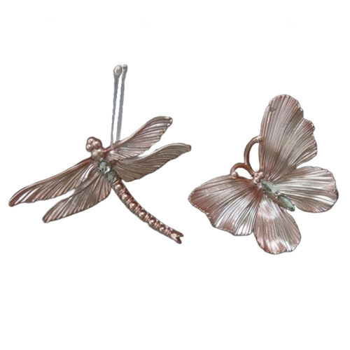 Butterfly or Dragonfly Hanging Ornament Pink 2 Asst