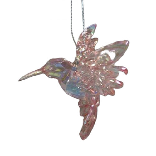 Hummingbird Hanging Ornament Pink
