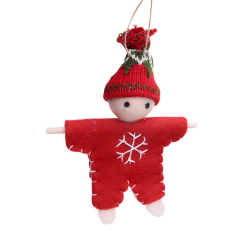 Boy Hanging Ornament Red