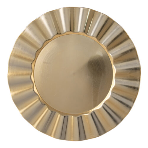 Wave Edge Charger Plate Gold