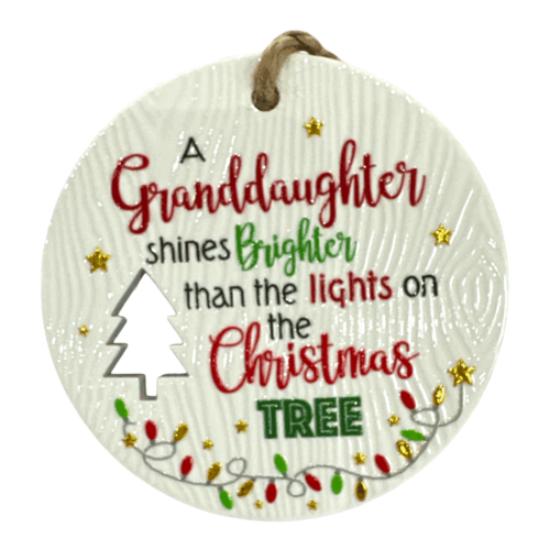 Xmas Plaque - Granddaughter
