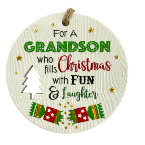 Xmas Plaque - Grandson