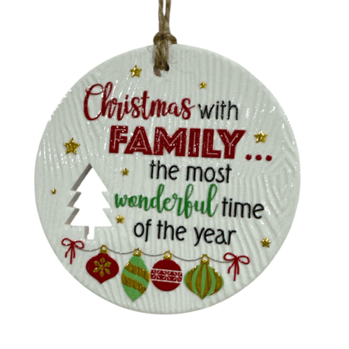 Xmas Plaque - Family Wonderful