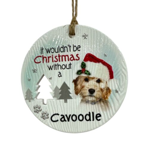 Xmas Plaque - Cavoodle