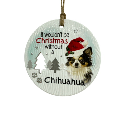 Xmas Plaque - Chihuahua Long
