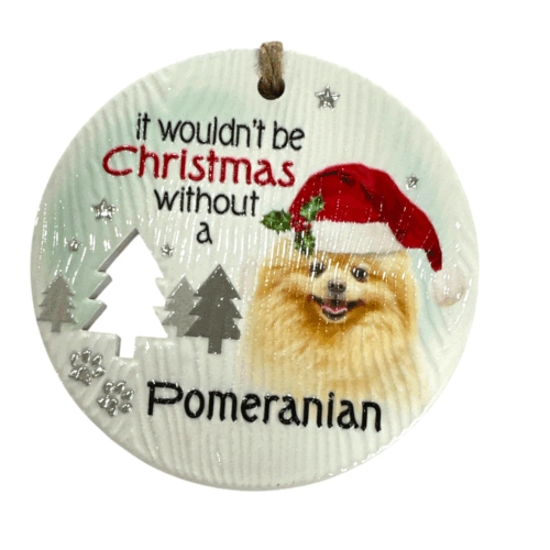 Xmas Plaque - Pomeranian