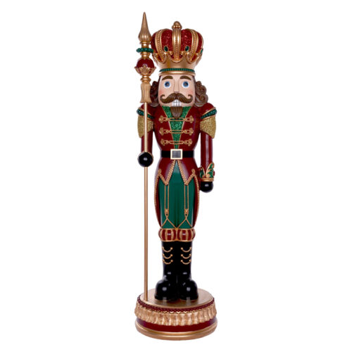 Nutcracker with Staff Burgundy