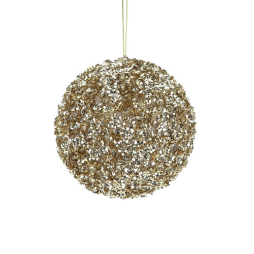 Beaded Sequin Ball Champagne Medium