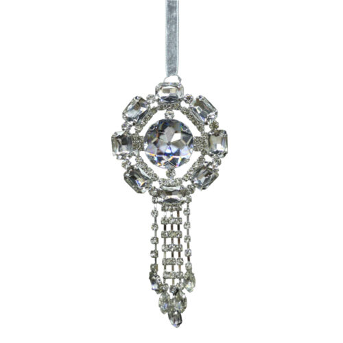 Jewel Tassel  Drop Hanging Ornament Clear