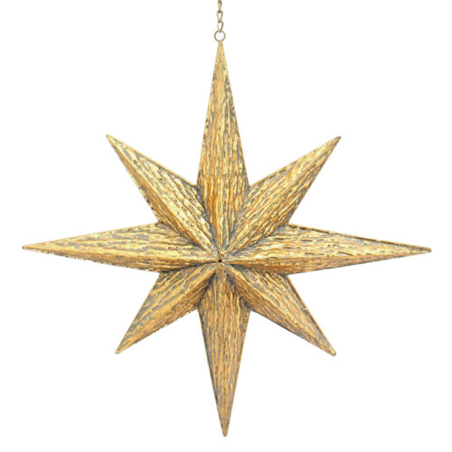 Moravian Star HO Antique Gold Large