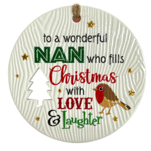 Xmas Plaque - Nan