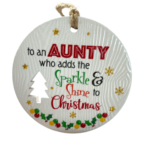 Xmas Plaque - Aunty