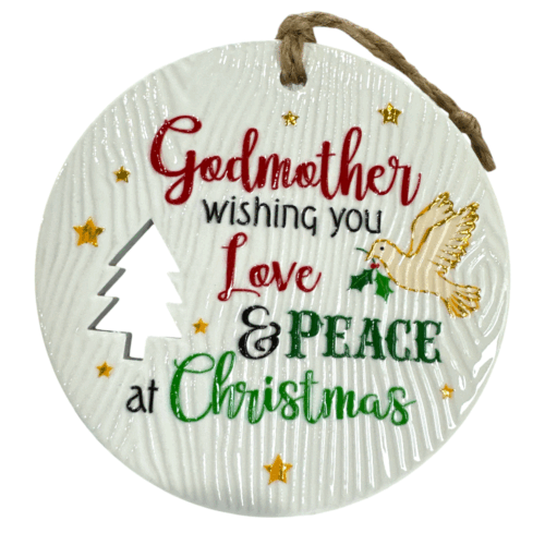 Xmas Plaque - Godmother
