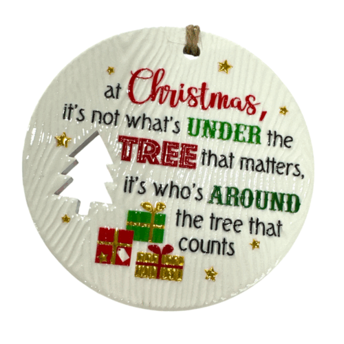Xmas Plaque - Around Tree