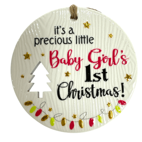 Xmas Plaque - Baby Girl
