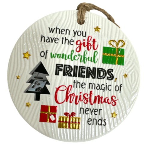 Xmas Plaque - Wonderful friends
