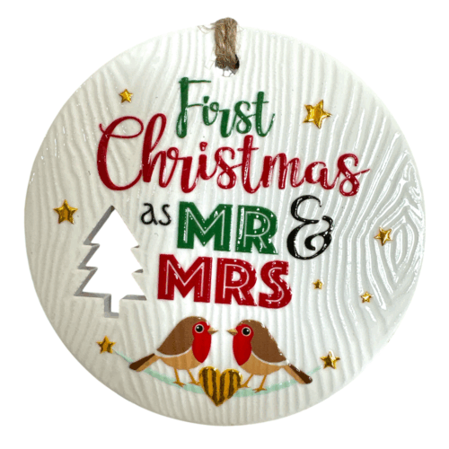 Xmas Plaque - First Mr & Mrs