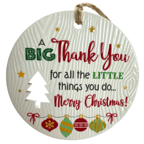 Xmas Plaque - Thank you