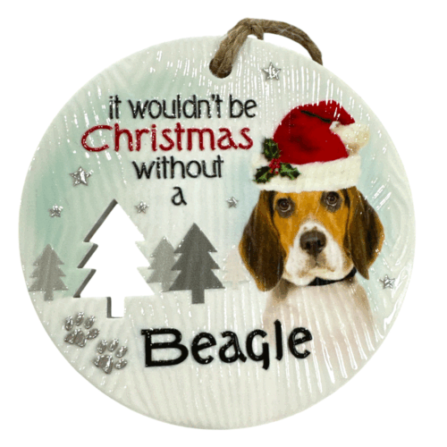 Xmas Plaque - Beagle