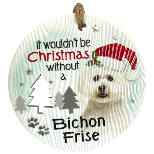 Xmas Plaque - Bichon Frise