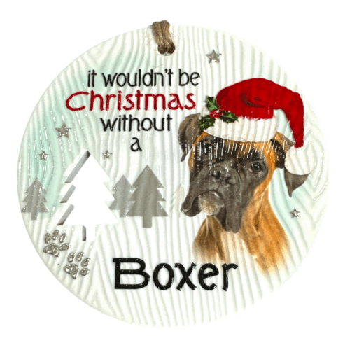 Xmas Plaque - Boxer